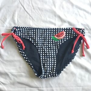 La Vie en Rose Checkered Bathing Suit Bottoms NWT
